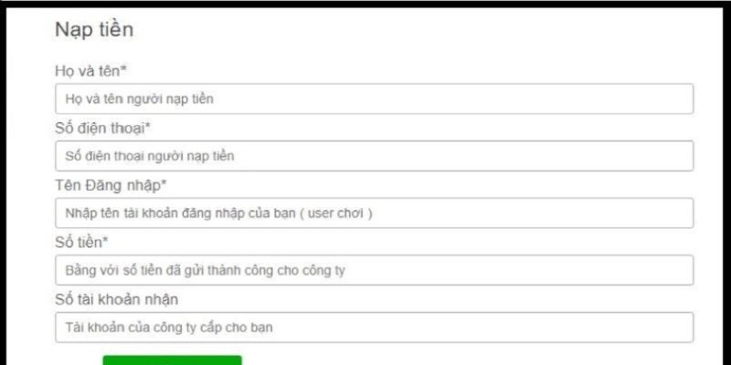 Nạp tiền thuận tiện nhanh chóng tại na99